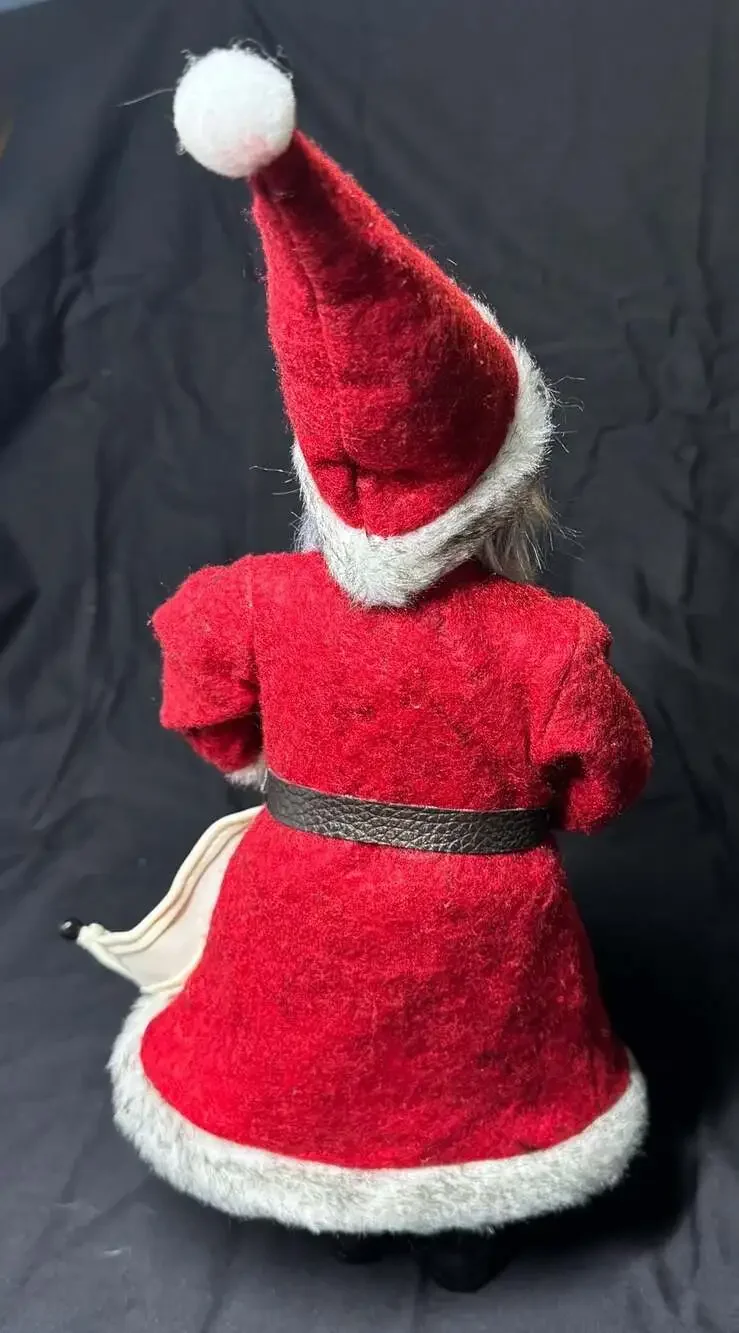 Ashland African American Santa Claus Tabletop Figurine with Sleigh and Scroll